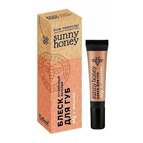 Бальзам оттеночный для губ Мёд и малина Мануфактура Дом природы, 10 грамм sunny honey оттеночный бальзам для губ мёд и ваниль тм дом природы