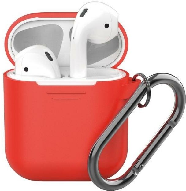 Чехол Deppa для футляра наушников Apple AirPods, силикон, черный - фото №3