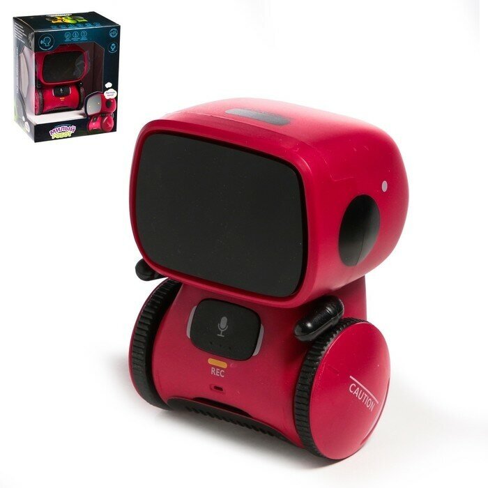 ZHORYA Робот интерактивный «Милый робот», световые и звуковые эффекты, русская озвучка, цвет красный