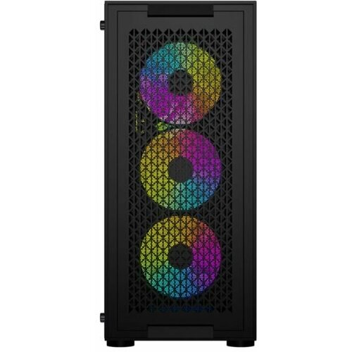 Powercase Корпус Attica X4B, Tempered Glass, 4x 120mm 5-color fan, чёрный, E-ATX CAEB-L4