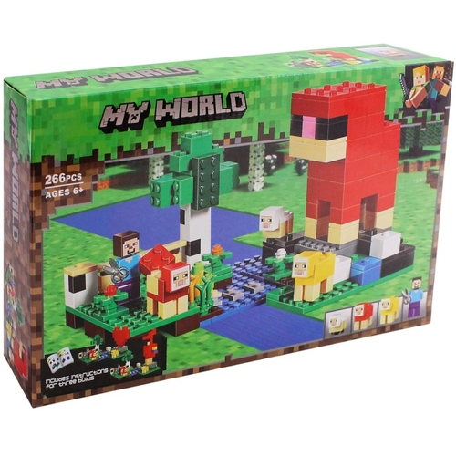 Конструктор / My World Minecraft / Майнкрафт / Шерстяная ферма / 266 деталей