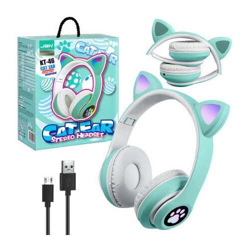 Беспроводные детские наушники с ушками JBH KT-46 зеленый 88500₽