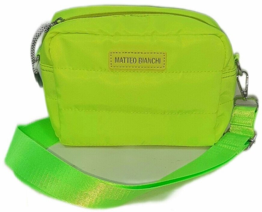 Купить Сумка женская кросс-боди тканевая MATTEO BIANCHI неоновый лимон ...