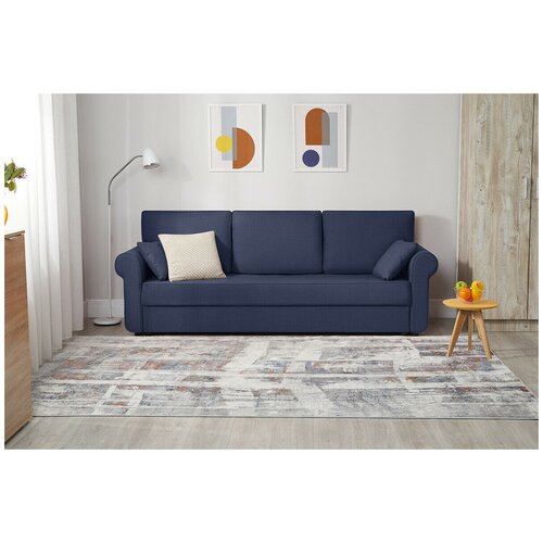 Диван Рейн прямой, синий (Модерно 05)