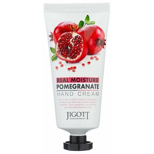 Jigott Крем для рук с экстрактом граната - Real moisture pomegranate hand cream, 100мл крем для рук jigott крем для рук гранат real moisture pomegranate hand cream