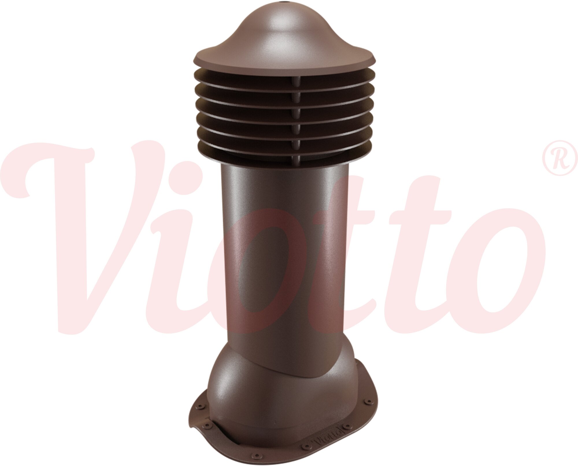 Viotto Труба вентиляции 150 мм утепленный выход вентиляционный для кровли крыши из металлочерепицы Монтеррей, коричневый шоколад RAL8017