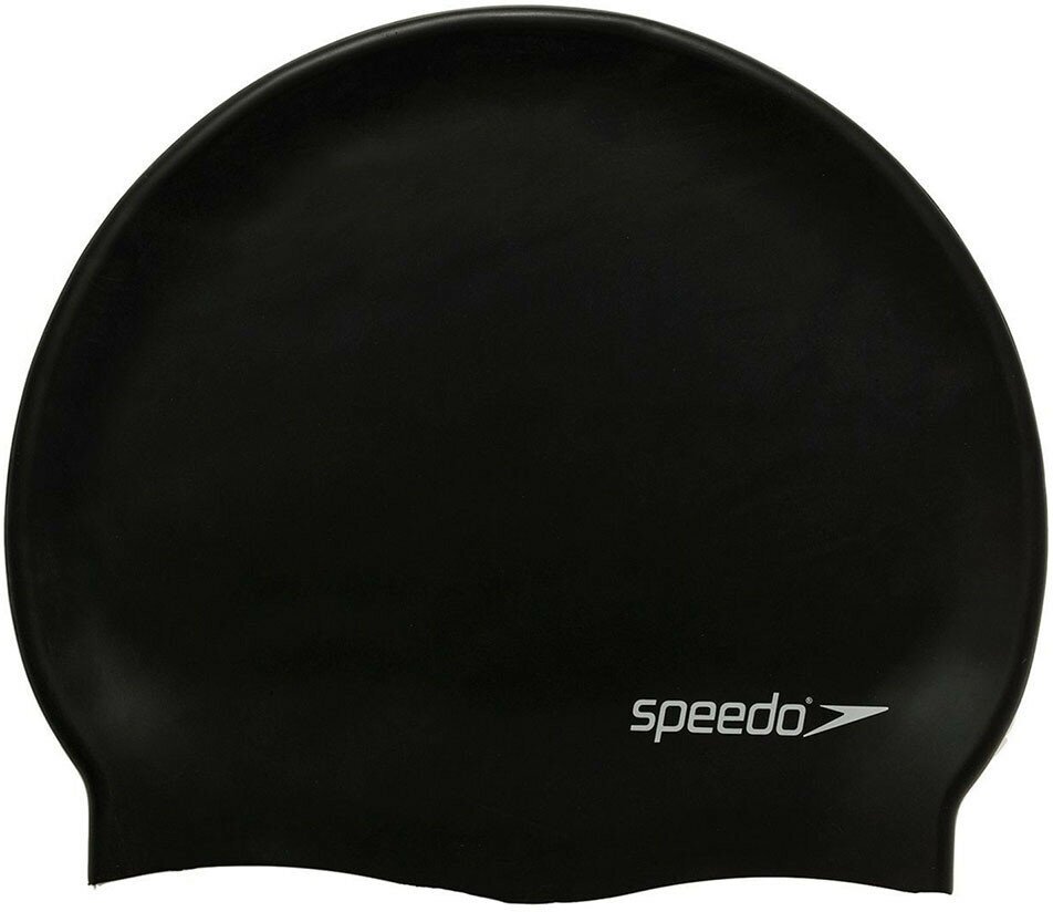 Шапочка для плавания "SPEEDO Plain Flat Silicone Cap", арт.8-709910001, черный, силикон