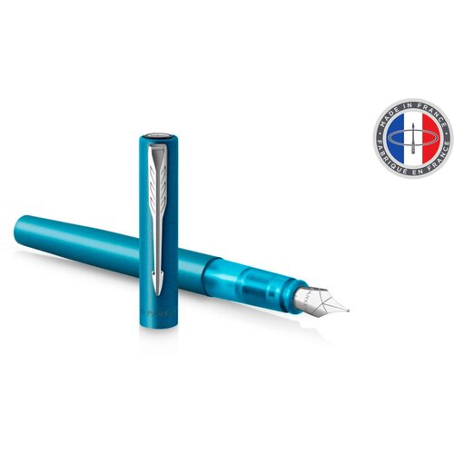 Ручка перьевая Parker Vector XL F21 (CW2159746) Teal CT M сталь нержавеющая подар. кор. режущий нож zcc ct про dcmt11t304 hm ybm251 dcmt11t308 hm ybm251 dcmt32 50 5 dcmt32 51 карбдная вставка для сталь нержавеющая сталь сталь 10 шт кор