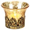 Подсвечник под чайную свечу Омский свечной Кармелио 7cm Gold - изображение