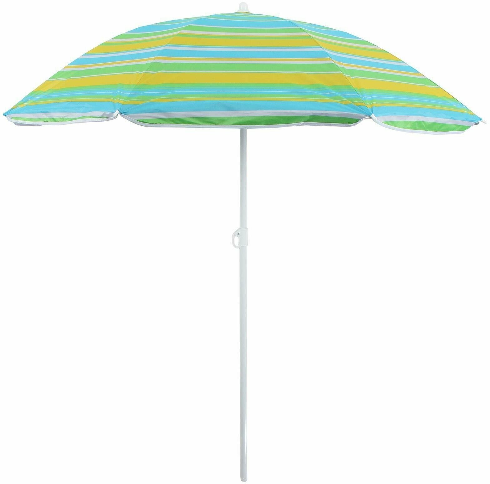 Зонт пляжный "Модерн" с механизмом наклона, серебряным покрытием, d - 180 cм, h - 195 см,