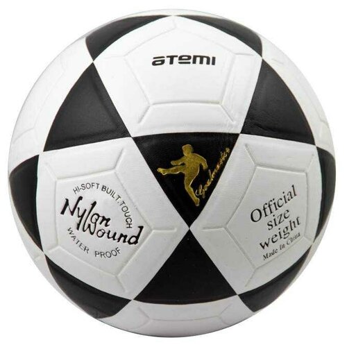 Мяч ATEMI футбольный GOAL PVC, р.5, ламинированный (бел/чёрный)