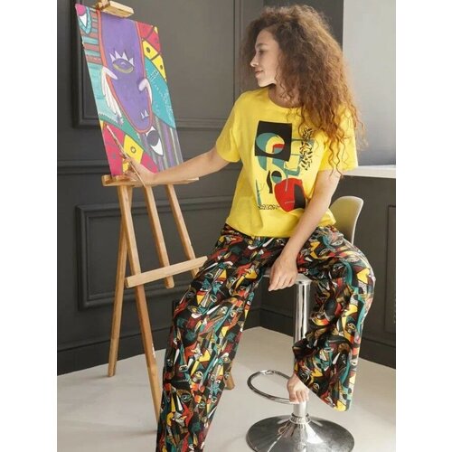 Футболка MELADO, хлопок, размер 46, желтый