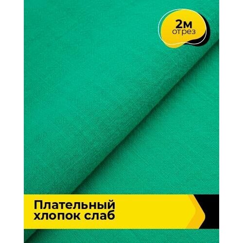 Ткань для шитья и рукоделия Плательный хлопок Слаб 2 м * 142 см, зеленый 013 ткань для шитья и рукоделия плательный хлопок слаб 3 м 142 см зеленый 013