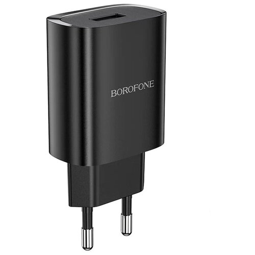 Сетевой адаптер питания Borofone BN1 Innovative Black зарядка 2.1А Quick Charging 1 USB-порт, черный