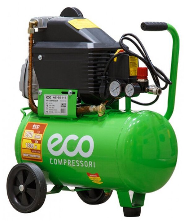 Компрессор масляный Eco AE 251-4, 24 л, 1.8 кВт