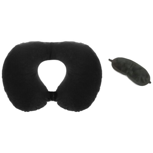 фото 57631 подушка для шеи и маска для сна, черная auto premium