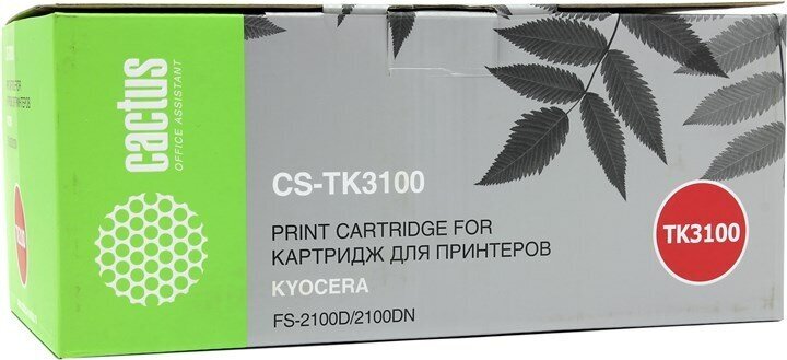 Картридж Cactus CS-TK3100, черный, 12500 страниц, совместимый для Kyocera FS-2100D, FS-2100DN, ECOSYS M3040dn, ECOSYS M3540dn