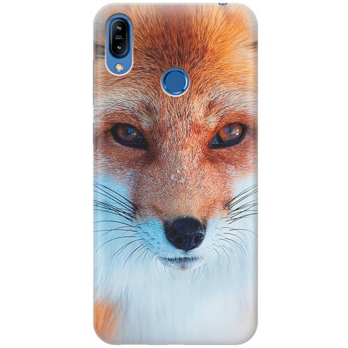 фото Силиконовый чехол на asus zenfone max (m2) zb633kl / асус зенфон макс м2 с принтом "спокойный лис" gosso