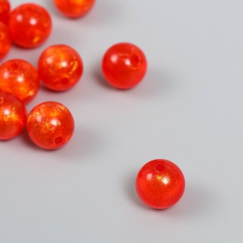 Бусины для творчества пластик Кошачий глаз. Красный набор 20 гр 1,4х1,4х1,4 см