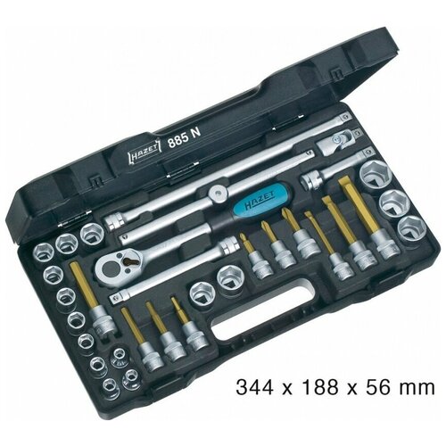 Набор торцевых головок HAZET 885N 38 32 предмета 31500₽