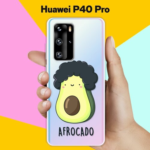 Силиконовый чехол Афрокадо на Huawei P40 Pro силиконовый чехол розы на huawei p40 pro