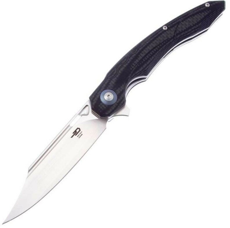 Bestech Складной нож Fanga сталь D2, рукоять Black G10/Carbon (BG18C)