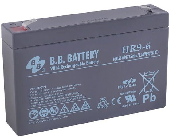 Аккумуляторная батарея для ИБП BB Battery B.B. Battery HR 9-6 6V 8Ah