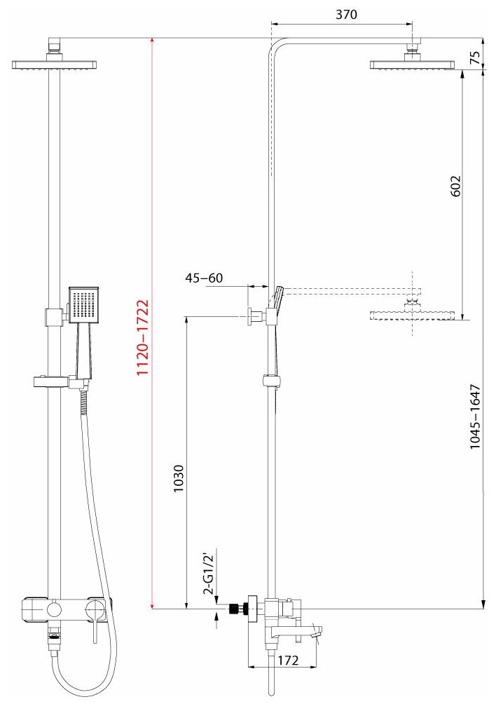 Смеситель Lemark Tropic LM7004С для ванны и душа