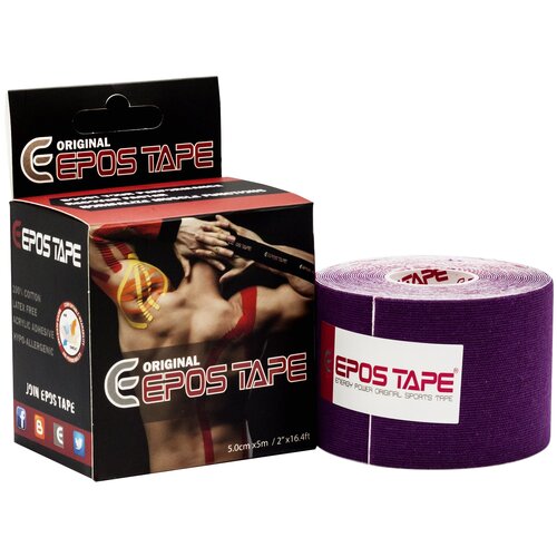 фото Кинезио тейп epos tape 5см х 5 м, фиолетовый