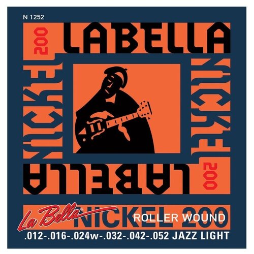 N1252 Nickel 200 Roller Wound Комплект струн для электрогитары 012-052 La Bella