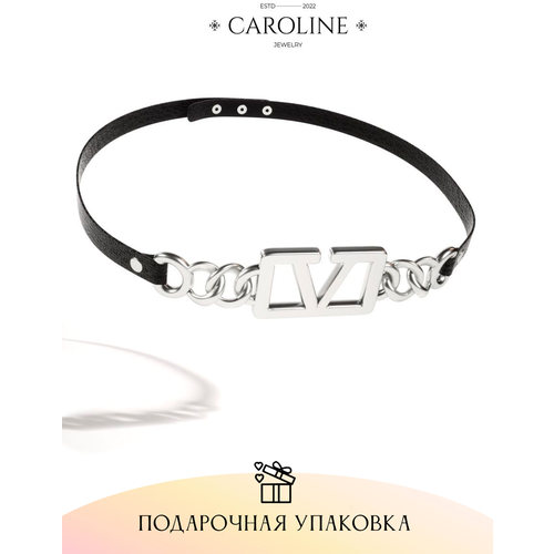 Чокер Caroline Jewelry, металл, длина 41 см, серебряный чокер caroline jewelry длина 41 см золотой