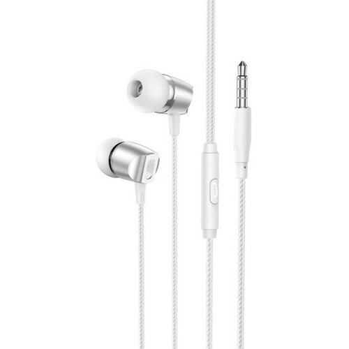 Наушники Borofone BM66 New sound вакуумные микрофон Jack 35 мм кабель 12 м белые 37600₽