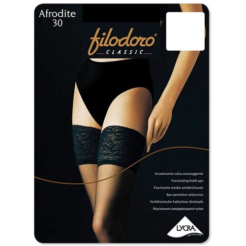 Чулки Filodoro Classic Afrodite, 30 den, размер 3, черный