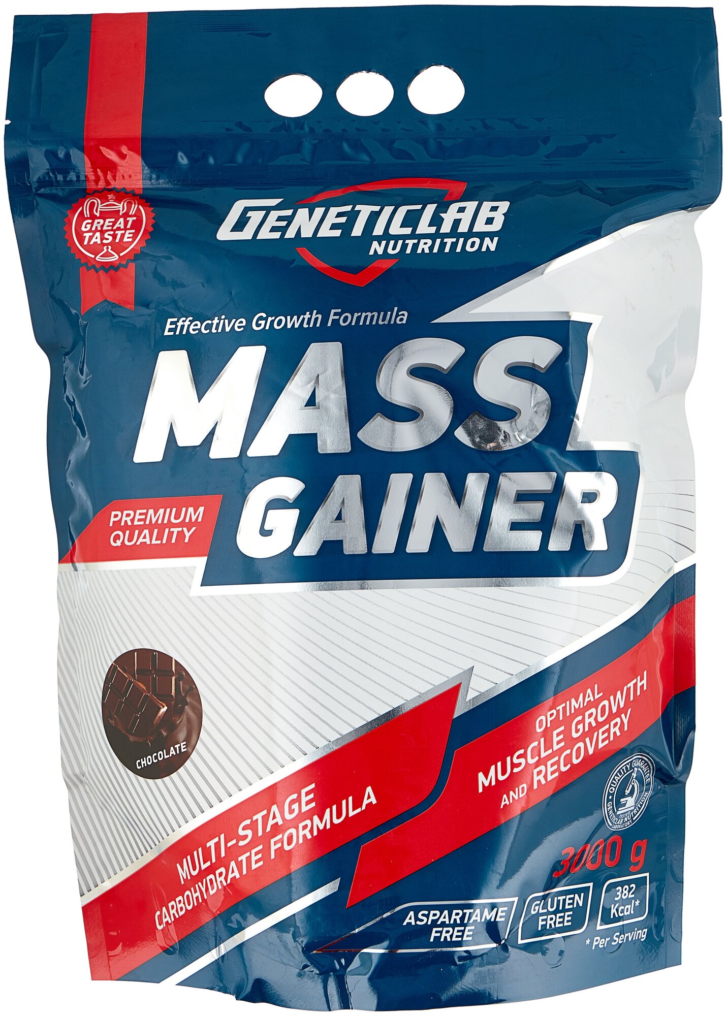 Гейнеры высокоуглеводные Geneticlab Nutrition Mass Gainer (3000 г) Шоколад