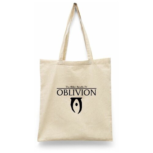 фото Сумка-шоппер унисекс каждому своё "обливион/the elder scrolls/oblivion" черная