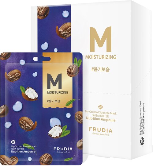 Frudia Маска для лица Восстанавливающая с маслом ши, 10 шт, Frudia