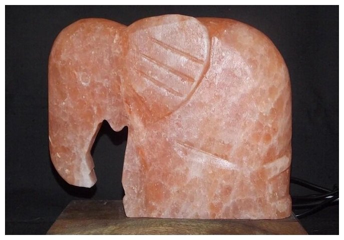 Соляной светильник «Слон» с диммером - фотография № 3