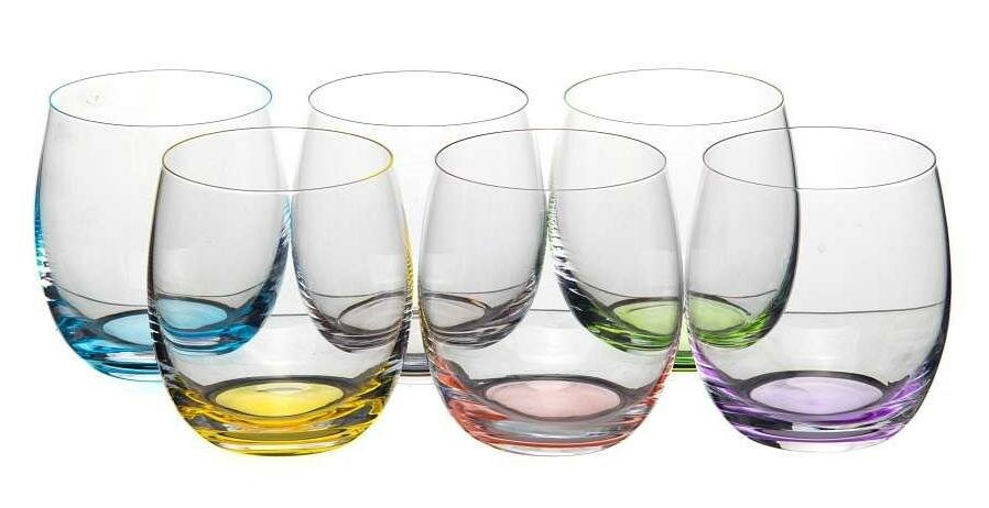 Набор из 6-ти стаканов для виски MERGUS Color mix 6 цветов Объем: 410 мл