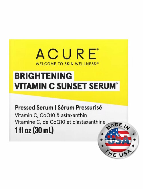 ACURE Sunset Serum осветляющая сыворотка с витамином C, 30 мл