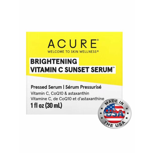 ACURE Sunset Serum осветляющая сыворотка с витамином C, 30 мл сыворотка с витамином c acure sunset 30 мл