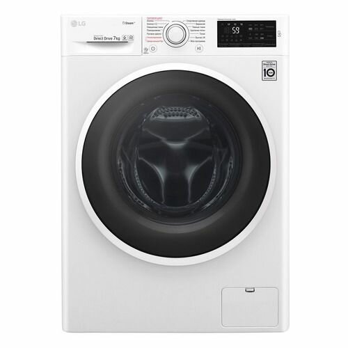 Стиральная машина LG F2J6HS0W, с фронтальной загрузкой, с паром, 7кг, 1200об/мин, инверторная