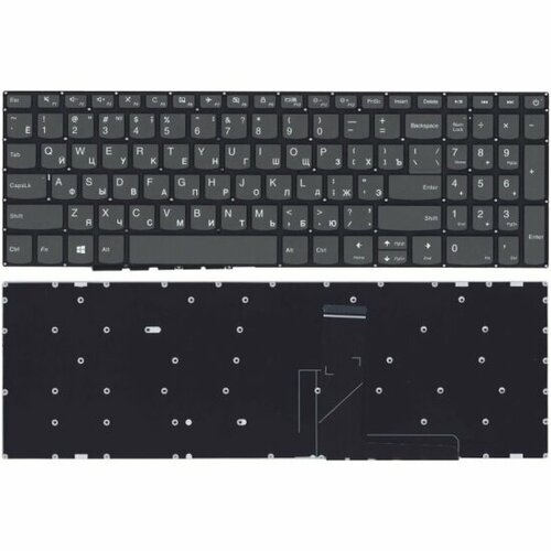 Клавиатура для ноутбука Amperin Lenovo IdeaPad 320-15ABR 320-15IAP 320-15AST 320-15IKB 320-15ISK 330-15ARR 330-15AST 330-15IKB 330-15ICH 330-15ICN 330-15IGM 330-15IKB 330-17AST 330-17IKB 520-15 520-15IKB 720-15IKB серая без рамки 725₽