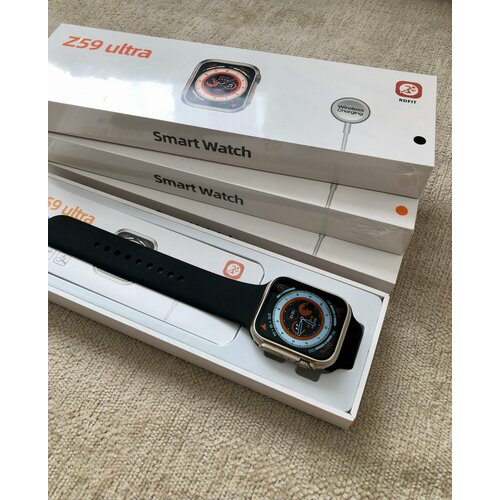 Умные часы Smart Watch 8 Z59 Ultra 45mm с оранжевым ремешком 119800₽