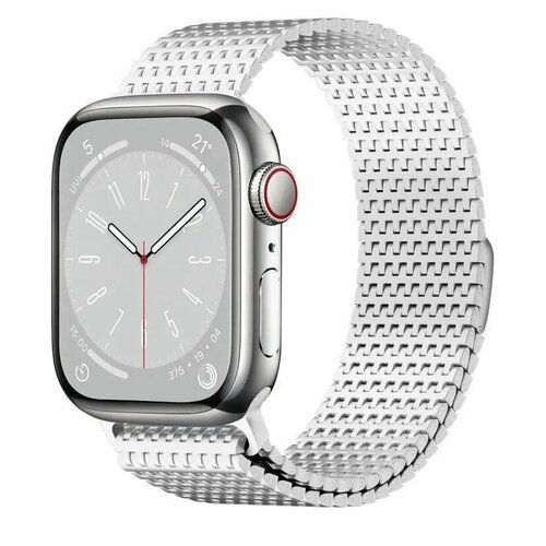 Ремешок металлический на магнитах Wiwu Domino Watch Band 42/44/45/49 mm Silver