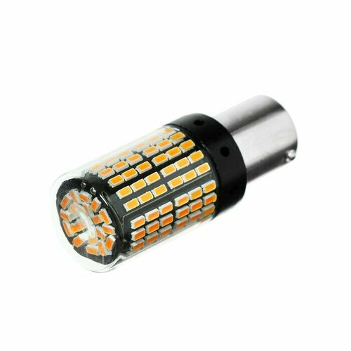 Автолампа КНР Светодиодная P21W 1156 144 SMD 12 В свет оранжевый 759₽
