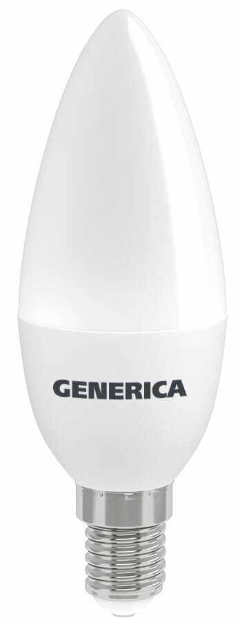 Лампа светодиодная C35 свеча 8Вт 230В 4000К E14 GENERICA