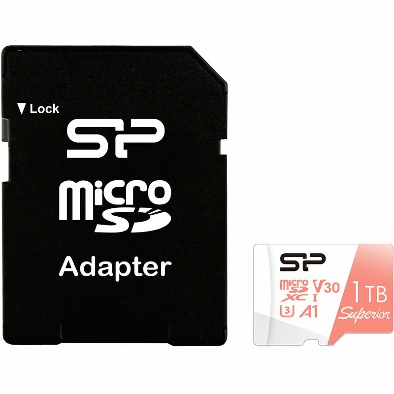 Карта памяти Silicon Power Superior DV3 microSDXC UHS-I Class 10 1TB с адаптером