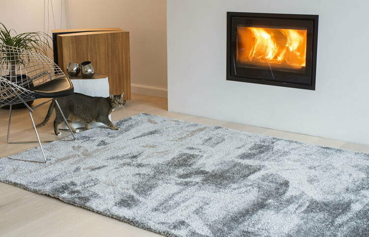 фото DEVOS CABY Ковер длиноворсовый Imperia 91560 Silver 0.6x1.1 м.