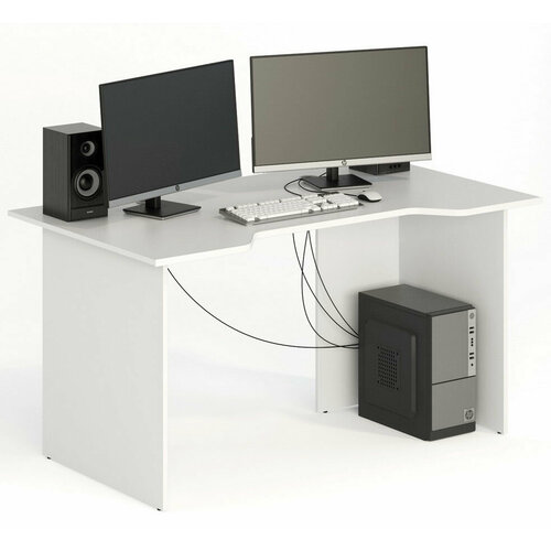 Геймерский стол, Игровой стол 140х82,5 см МагМебель G-line-7 белый