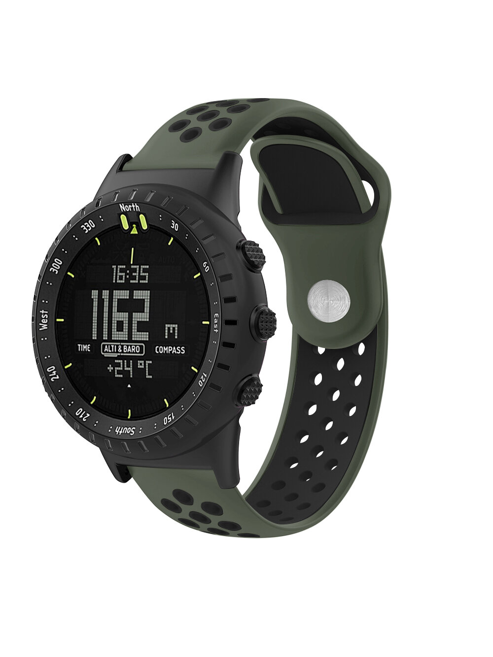 Ремешок для смарт часов Samsung Huawei Amazfit с креплением 22 мм силиконовый с перфорацией
